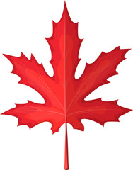 Fototapeta premium Autumn maple leaf cartoon isolated vector icon