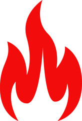 Fire, shining campfire vector icon, burning flame