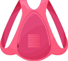 girl student knapsack, kids rucksack vector icon