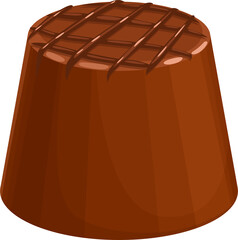 Milk chocolate candy isolated cocoa dessert icon
