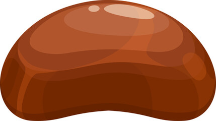 Chocolate candy vector icon, pastry cartoon sign