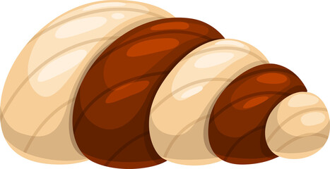 Chocolate candy patisserie isolated vector icon