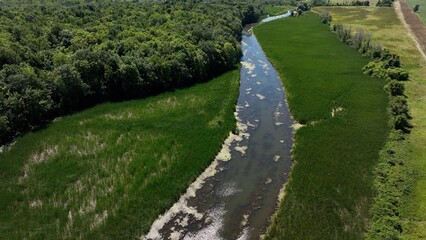 Natural wetlands marsh and waterways in Up State New York