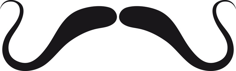 Old thin mustaches isolated symbol of movember day