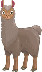 Grey lama guanaco alpaca llama cartoon animal icon © Vector Tradition