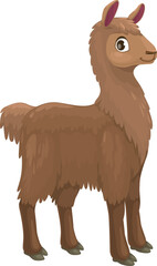Llama alpaca isolated cartoon animal camel family © Vector Tradition