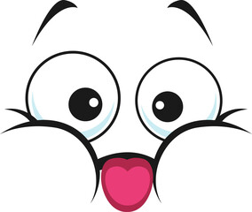 Smiley making fun in playful way, emoticon tongue