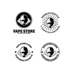 Obraz premium Vapor logo - electronic smoke logo design inspiration
