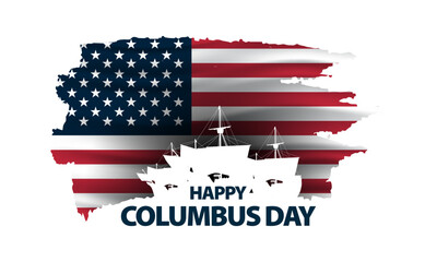 Columbus Day Background Design. Vector Illustration.