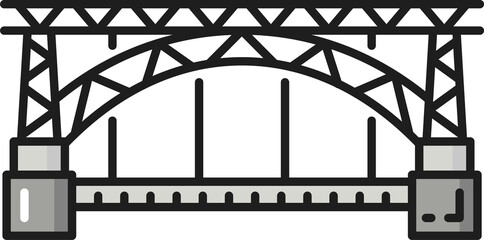 Obraz premium Porto Bridge across Portugal Douro river isolated