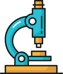 Microscope isolated research equipment color icon