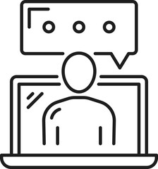 Online support, content editor typing on laptop