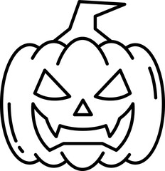 Scary jack-o-lantern pumpkin Halloween party sign