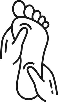 recommend clip art: Foot massage, pedicure and spa footcare procedure