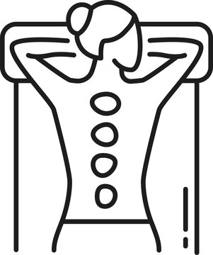 recommend clip art: Stone massage, spa pebbles on woman back isolated