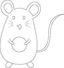 Vector Illustration of mouse cartoon