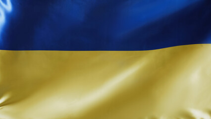 top view of national ukrainian flag with blue and yellow colors, stop war concept