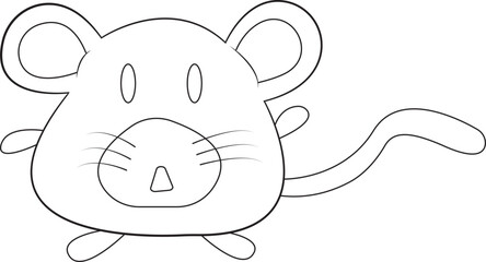 Vector Illustration of mouse cartoon