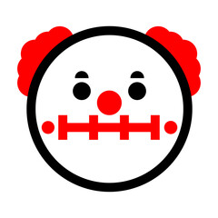 Clown Emoticon isolated