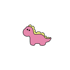 A little cute and little pink dinosaur