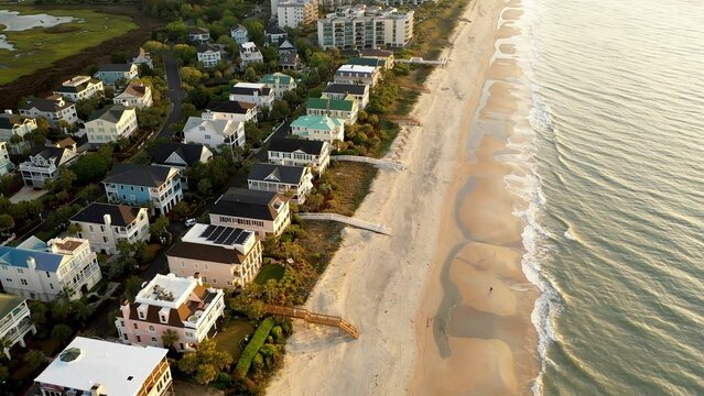 Living on the beach by the ocean in beach houses and vacation rental property