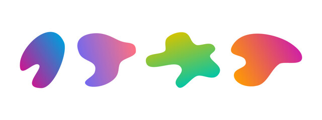 Gradient liquid blob shapes