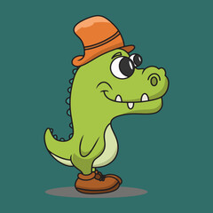 Dinosaur Artwork Vector Isolated