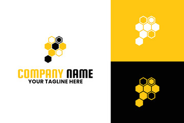 creative modern hexagon Logo Design Vector Illustration.Usable for Business and Branding Logos. Flat Vector Logo Design Template Element.