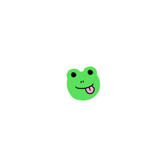 Vector illustration Cute Frog. Isolated on white background