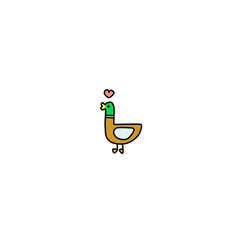 Rubber Duck Cartoon Character