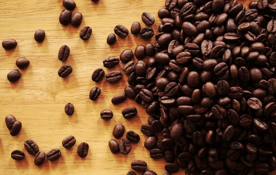coffee beans for background. coffee seed © amonphan