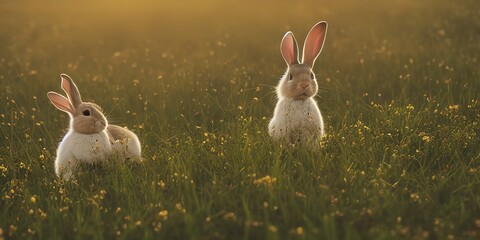 Cute little rabbits. © Vicerio