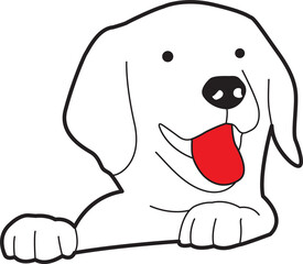 Dog cartoon illustration vector design 