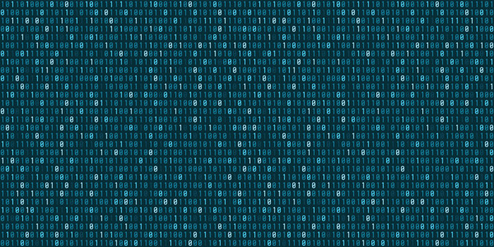 Binary code seamless vector background