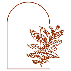 Minimalist Aesthetic Floral Frame