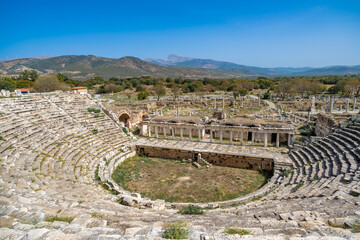 Theatre in Aphrodisias ancient city, Aydin, Turkey.