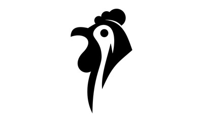 chicken head silhouette logo