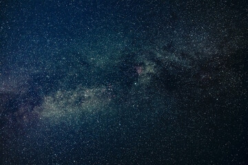 Milky way in the night starry sky. Copy space. Beautiful picture.