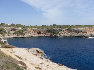 Fototapeta na wymiar Entrance to the bay of Cala Figuera, Mallorca, Balearic Islands, Spain