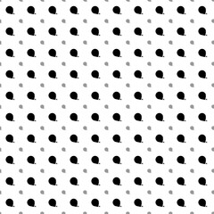 Square seamless background pattern from black tape measure symbols are different sizes and opacity. The pattern is evenly filled. Vector illustration on white background