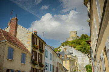 View on the castle of La Roche Guyon