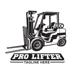 Forklift vector illustration, perfect for Equipment Store and Rental Company