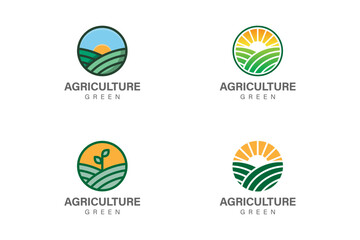 Agriculture logo design vector collection