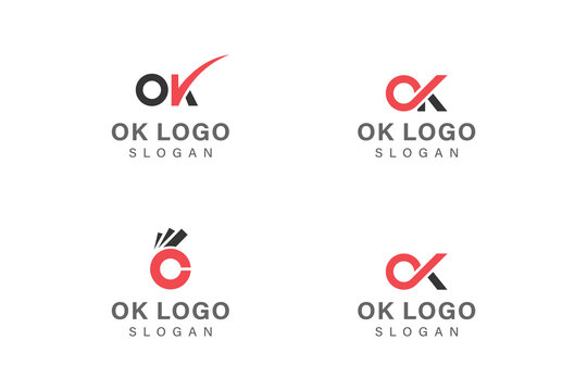 OK logo design vector collection