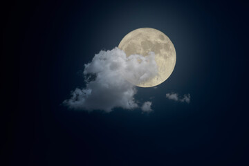 Naklejka na ściany i meble Beautiful full moon night