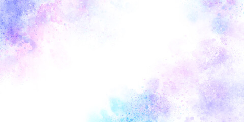 清涼感のあるクールカラーで描いた水彩背景