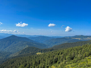 Fototapeta na wymiar Mountain landscape of the Carpathians, Summer landscape