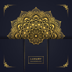 Creative luxury mandala background with golden arabesque pattern Arabic Islamic east style.