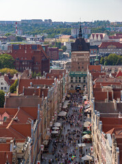 Long Street and Prison Tower in Gdansk