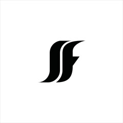 letter s f logo vector template